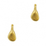 Colgantes met&aacute;licos DQ concha Dorado (sin n&iacute;quel)