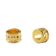 Abalorios met&aacute;licos DQ tubo Dorado (sin n&iacute;quel)