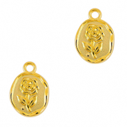 Colgantes met&aacute;licos DQ rosa Dorado (sin n&iacute;quel)