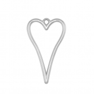 Colgantes met&aacute;licos DQ coraz&oacute;n Plata vieja