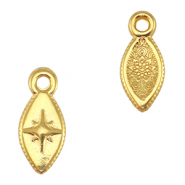 Colgantes met&aacute;licos DQ estrella ovalada Dorado (sin n&iacute;quel)