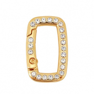 Fornituras coloridas anilla de llavero rect&aacute;ngulo Dorado