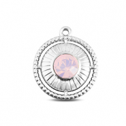 BY31&reg; Colgantes Acero Inox redondos con anillo Plateado-rosa &oacute;palo suave