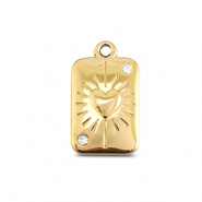 BY31&reg; Colgantes Acero Inox carta de coraz&oacute;n Dorado
