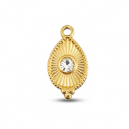 BY31&reg; Colgantes Acero Inox gota Dorado-cristal