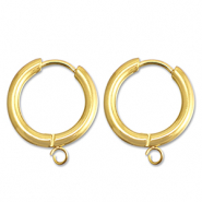 Pendientes Criolla Acero Inox con anilla 17mm Dorado