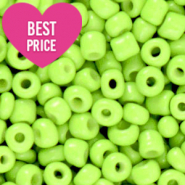 Rocalla cristal 8/0 (3mm) Verde manzana