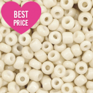 Rocalla cristal 8/0 (3mm) Blanco crema
