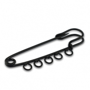 Fornituras coloridas imperdible decorativo con 5 ojos Negro