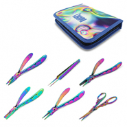 Beadsmith Chroma juego de herramientas de 6 piezas Titanio arcoíris