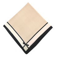 Pa&ntilde;uelo con lazo Marr&oacute;n claro-blanco-negro