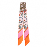 Bandana Pa&ntilde;uelo con estampado vibrante Rosa claro-naranja-rosa
