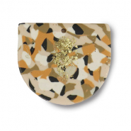 Colgantes de polímeros Marrón-rosa-blanco-dorado