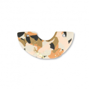 Colgantes de pol&iacute;meros arco Marr&oacute;n-rosa-blanco-dorado