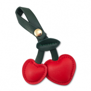 Colgantes llamativos cerezas Verde oscuro-rojo