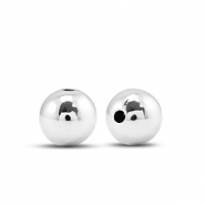 Abalorios met&aacute;licos redondos 6mm Plateado met&aacute;lico