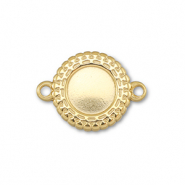 BY31® Entrepieza Acero Inox con engaste para SS30 base plana Dorado