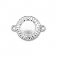 BY31® Entrepieza Acero Inox con engaste para SS30 base plana Plateado