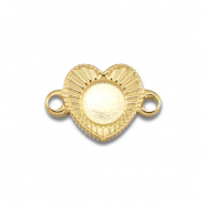 BY31® Entrepieza Acero Inox con engaste para SS20 base plana Dorado