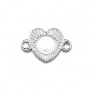 BY31® Entrepieza Acero Inox con engaste para SS16 base plana Plateado