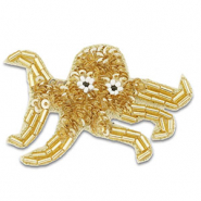 Broches pulpo Dorado-blanco