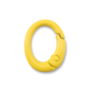 Fornituras coloridas de llavero óvalo Amarillo