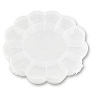 Expositor de joyería caja de almacenamiento 13 compartimentos flor Transparente