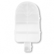 Expositor de joyería caja de almacenamiento 9 compartimentos paleta de hielo Transparente