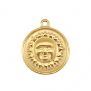 Colgantes acero inox sol Dorado