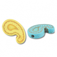 Abalorios de cer&aacute;mica gota Multicolor