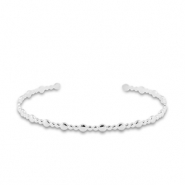 Pulseras Acero Inox bangle Plateado