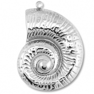 Colgantes Acero Inox conchas Plateado