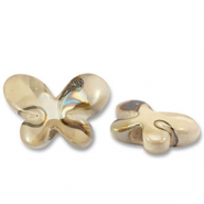 Abalorios de cerámica griega DQ mariposa Beige-marrón