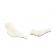 Abalorios conchas p&aacute;jaro Blanco (color natural)