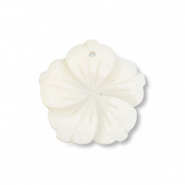 Colgante conchas flor Blanco