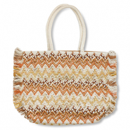 BY31® Bolso de playa Beige-marrón-dorado