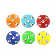 Abalorios acrílicos con look strass Multicolor-plateado