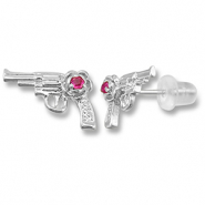 Metal TQ lat&oacute;n pendiente rev&oacute;lver Plateado-rose oscuro