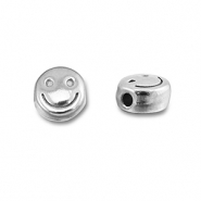 Abalorios Acero Inox smiley Plateado