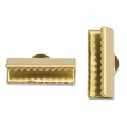 Fornituras Acero Inox terminal para cintas 16mm Dorado