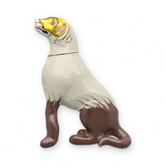 Broches perro Dorado-gris claro-marr&oacute;n