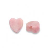 Piedras Naturales abalorios Cuarzo Rosa corazón Melocotón rosa