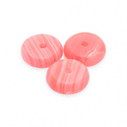 Piedras Naturales abalorios Ágata rondeles Rojo coral