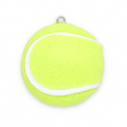 Colgantes llamativos pelota de tenis Verde lima-blanco
