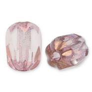 Abalorios Checos FPB óvalo 6x4mm Rosaline-bronze