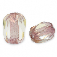 Abalorios Checos FPB óvalo 6x4mm Light bronze-amethyst