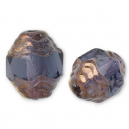 Abalorios Checos FPB óvalo 7x6mm Montana blue- bronze