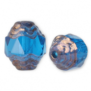 Abalorios Checos FPB óvalo 7x6mm Aqua-bronze