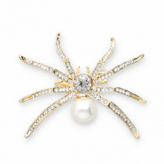 Broches ara&ntilde;a Dorado-cristal
