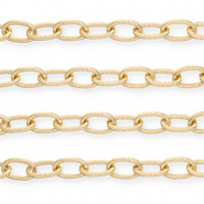 Fornituras aluminio cadena jasseron anclaje Dorado